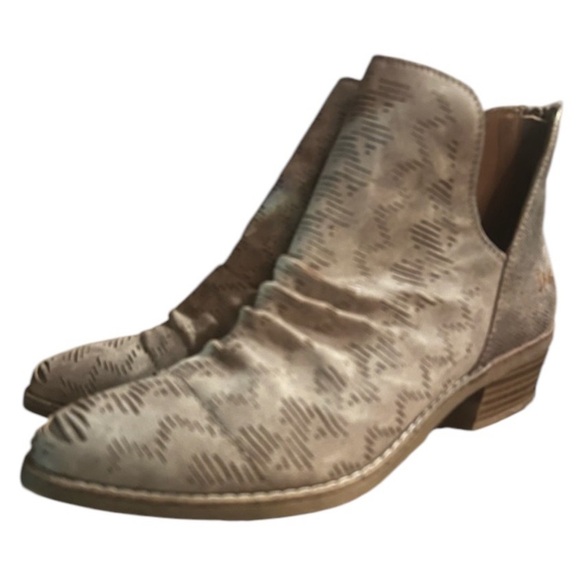 Blowfish NWOT never worn vegan ladies booty size size 10 gray with gold inlay - Picture 1 of 12